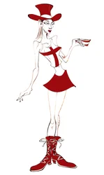 Woman in Mad Hatter